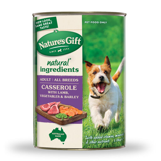 Nature's Gift Casserole Lamb, Vegetables & Barley Adult Wet Dog Food 1.2kg