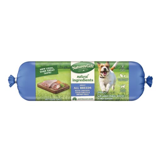 Nature's Gift Fresh Dog Roll with Chicken Brown Rice & Vegetables 200g