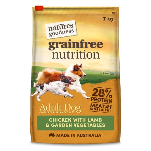 Natures Goodness Grain Free Chicken with Lamb and Garden Vegetables Adult Dry Dog Food 7kg