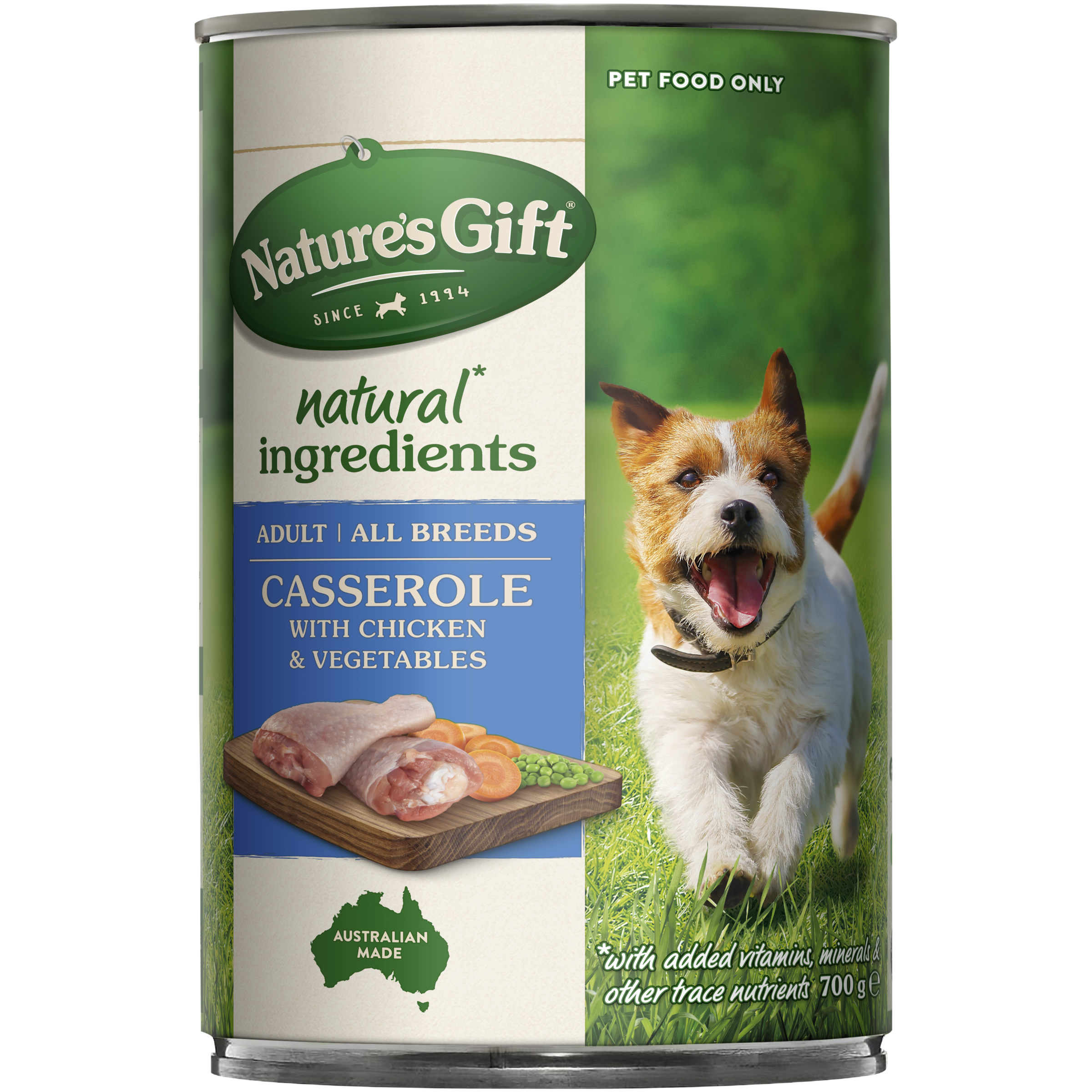 Nature's Gift Casserole with Chicken & Vegetables Adult Wet Dog Food 700g