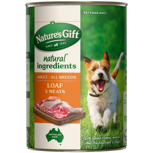 Nature's Gift 5 Meats Loaf Adult Wet Dog Food 1.2kg