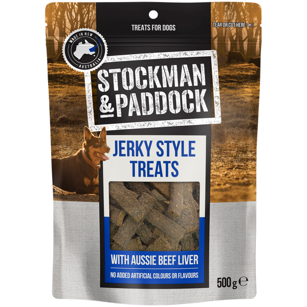 Stockman & Paddock Aussie Beef Jerky Style Treats 500g