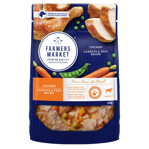 Farmers Market Chicken, Carrots and Peas Recipe Adult Wet Dog Food 150g