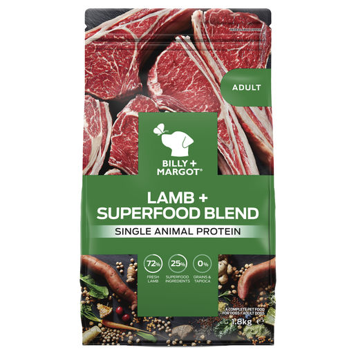 Billy + Margot Lamb + Superfood Blend Dry Adult Dog Food 1.8kg