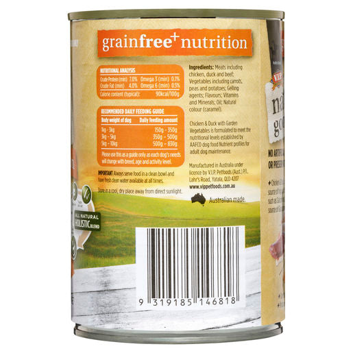 Natures Goodness Grain Free Chicken with Duck and Garden Vegetables Adult Wet Dog Food 400g