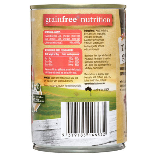 Natures Goodness Grain Free Homestyle Beef Stew with Carrots and Potatoes Adult Wet Dog Food 400g