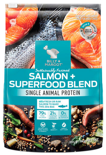 Billy + Margot Salmon + Superfood Blend Dry Adult Dog Food 9kg