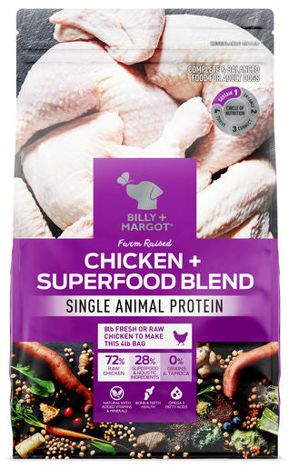Billy + Margot Chicken + Superfood Blend Dry Adult Dog Food 1.8kg