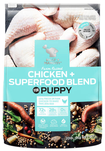 Billy + Margot Chicken + Superfood Blend Dry Puppy Food 9kg