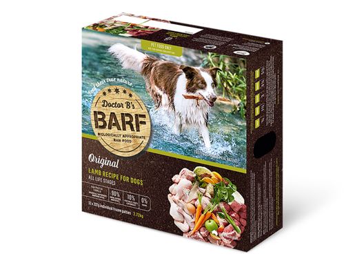 Doctor B's BARF Lamb Recipe Frozen All Life Stage Dog Food 12 pack