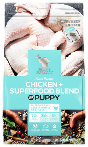 Billy + Margot Chicken + Superfoods Recipe Dry Puppy Food 1.8kg