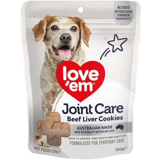 love'em Joint Care Beef Liver Cookies Dog Treats 250g