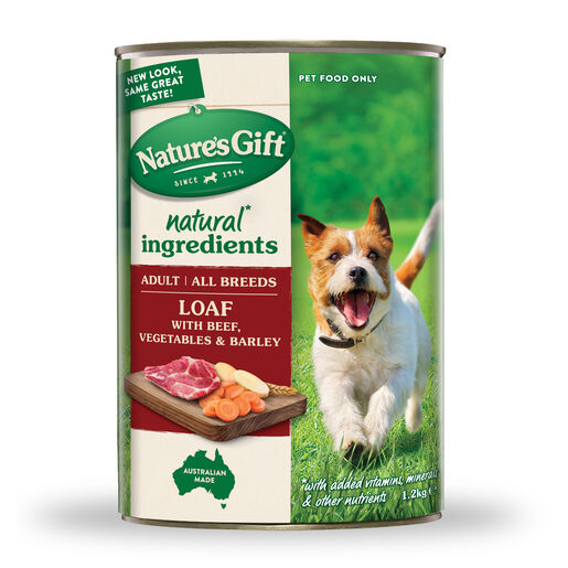 Nature's Gift Loaf Beef, Barley & Vegetables Adult Wet Dog Food 1.2kg