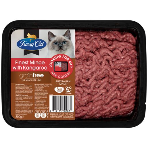 Fussy Cat Grain Free Finest Mince with Kangaroo Chilled Cat Food 800g