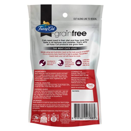 Fussy Cat Grain Free Crunchers with Beef & Liver 100g