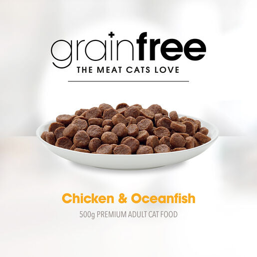 Fussy Cat Grain Free Indoor Chicken & Oceanfish Dry Cat Food 500g