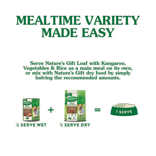 Nature's Gift Loaf with Kangaroo, Vegetables & Rice Adult Wet Dog Food 700g