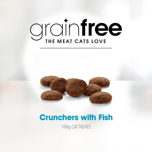 Fussy Cat Grain Free Crunchers with Fish Cat Treats 100g