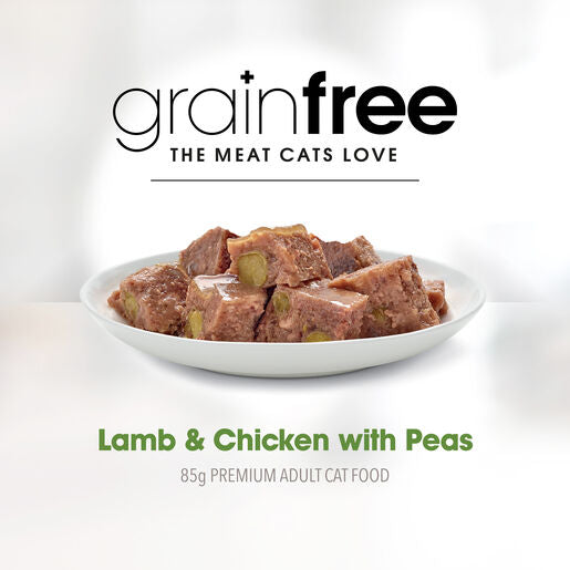 Fussy Cat Grain Free Lamb & Chicken with Peas Loaf Wet Cat Food 85g