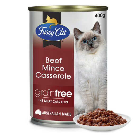 Fussy Cat Grain Free Beef Mince Casserole Wet Cat Food 400g