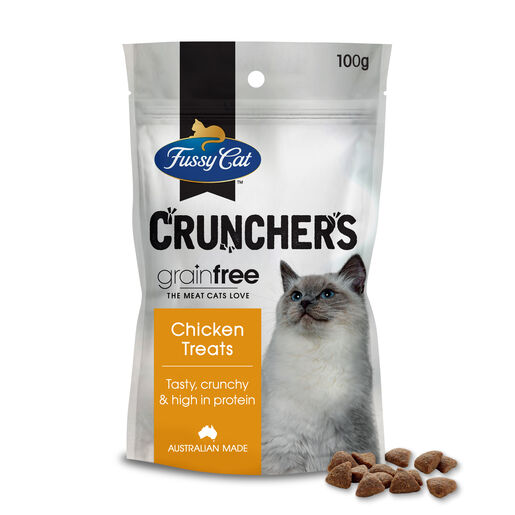 Fussy Cat Grain Free Crunchers Chicken Cat Treat 100g