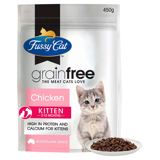 Fussy Cat Grain Free Chicken Kitten Dry Food 450g