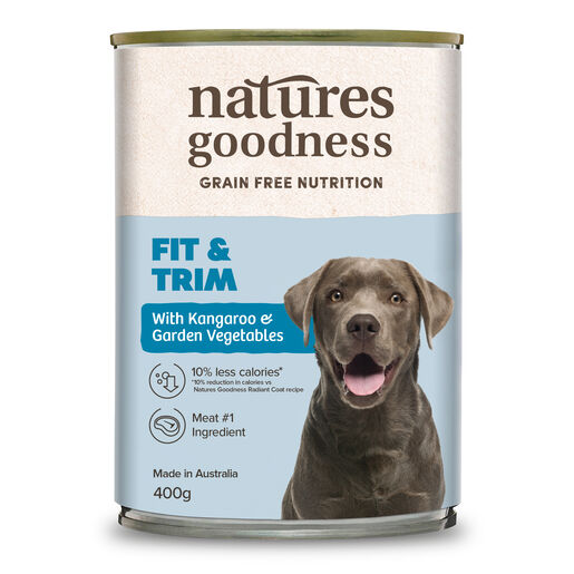 Natures Goodness Grain Free Fit & Trim with Kangaroo and Garden Vegetables Adult Wet Dog Food 400g
