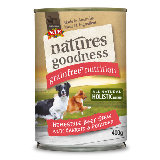 Natures Goodness Grain Free Homestyle Beef Stew with Carrots and Potatoes Adult Wet Dog Food 400g