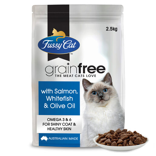 Fussy Cat Grain Free with Salmon, Whitefish & Olive Oil Dry Cat Food 2.5kg