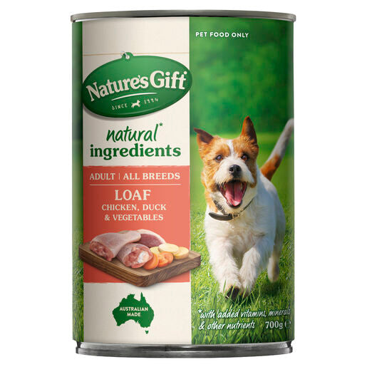Nature's Gift Loaf Chicken, Duck & Vegetables Adult Wet Dog Food 700g