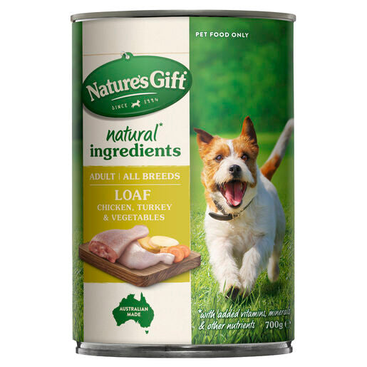 Nature's Gift Loaf Chicken, Turkey & Vegetables Adult Wet Dog Food 700g