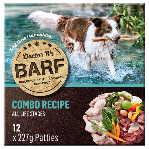 Doctor B's BARF Combo Recipe Frozen All Life Stage Dog Food 12 pack