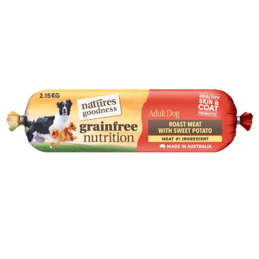 Natures Goodness Grain Free Roast Meat with Sweet Potato Chilled Adult Dog Roll 2.15kg