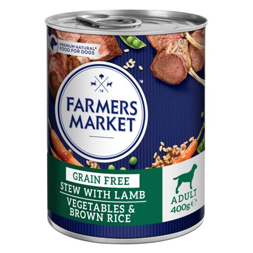 Farmers Market Lamb Stew with Vegetables & Brown Rice Adult Wet Dog Food 400g