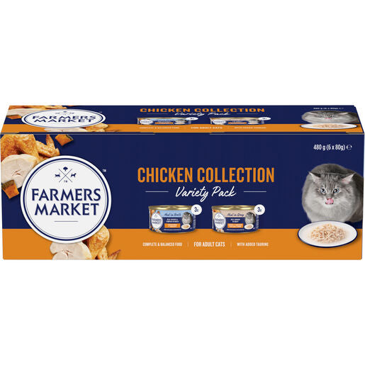 Farmers Market Grain Free Chicken Collection Adult Wet Cat Food 6x80g