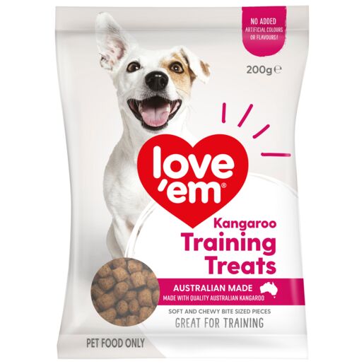 love'em Kangaroo Training Treats Dog Treats 200g