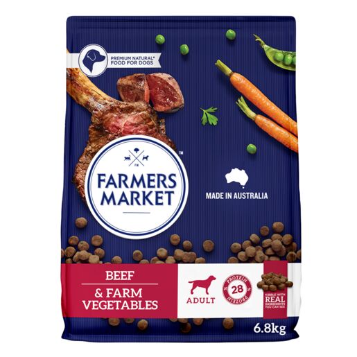 Farmers Market Beef and Farm Vegetables Adult Dry Dog Food 6.8kg