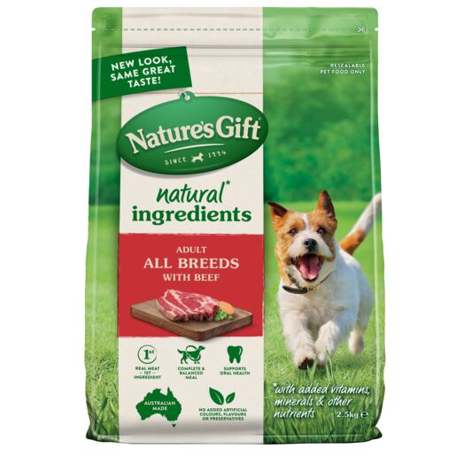 Nature's Gift Adult Dry Dog Food with Beef 2.5kg