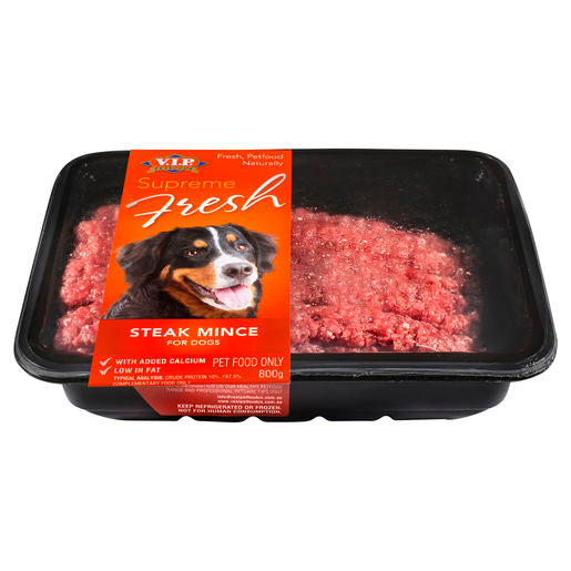V.I.P. Petfoods Supreme Fresh Steak Mince Chilled Adult Dog Food 800g