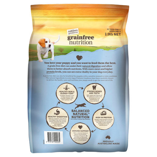 Natures Goodness Grain Free Chicken and Vegetables Dry Puppy Food 2.5kg